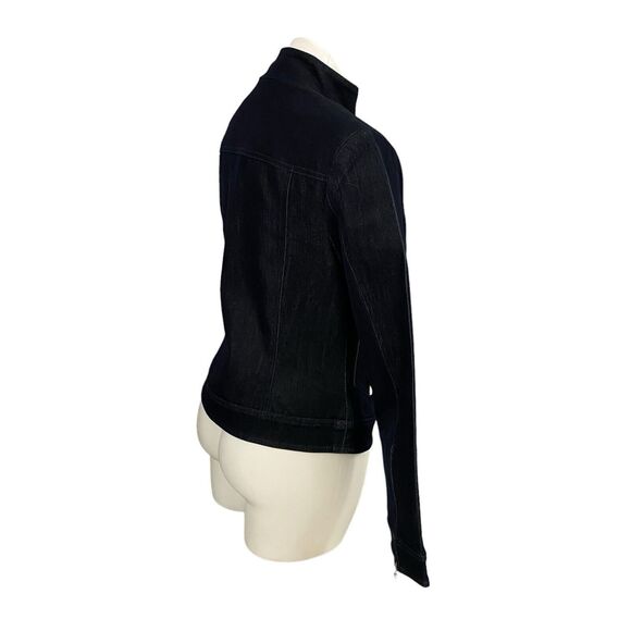 Christine Alexander Jacket Womens Sz Small Blue Zip Up Denim Work Office Capsule - Picture 7 of 16
